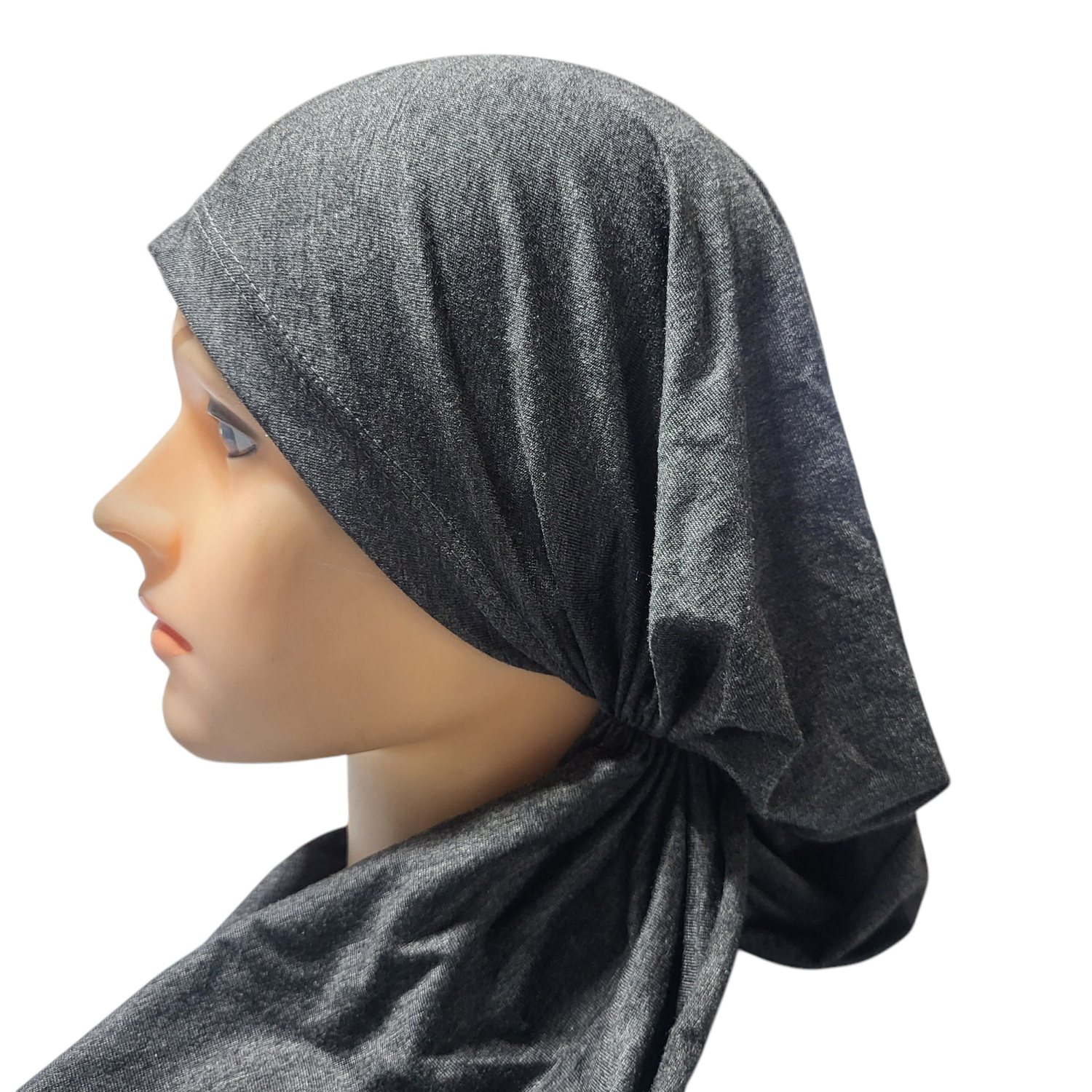 Dark gray/super thin cotton - pre tied tichel (long tails)