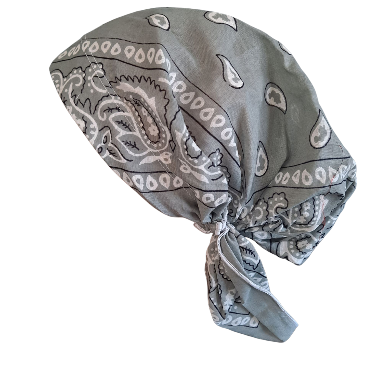 Pre tied bandana light gray