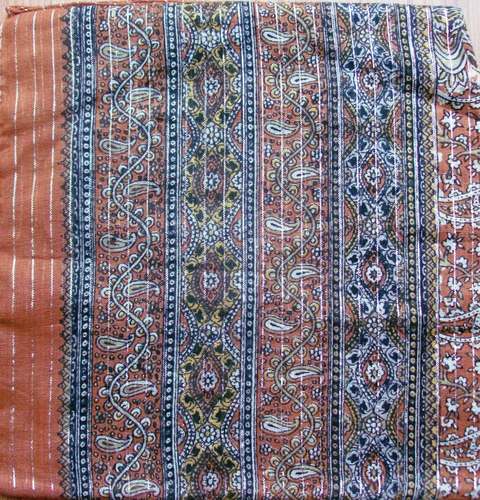 Fancy cotton tichel light brown