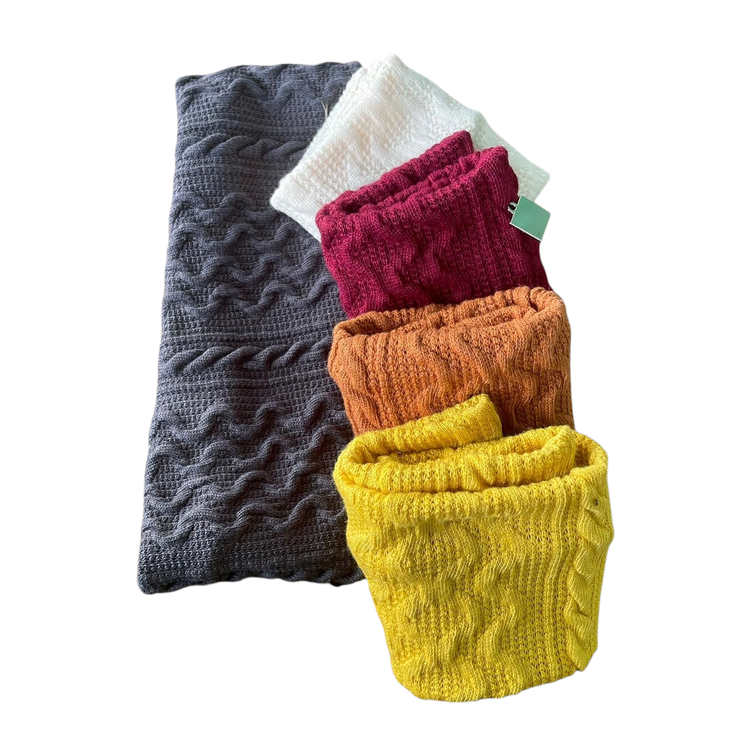 Cable knit flat headbands