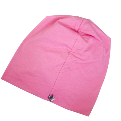 Bubble gum pink thin cotton beanie