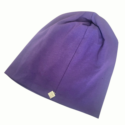 Purpley blue violet thin cotton beanie