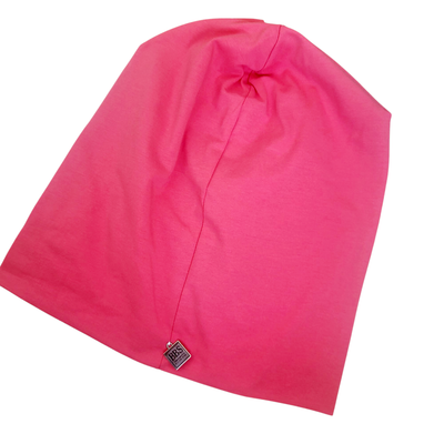 Coral pink thin cotton beanie