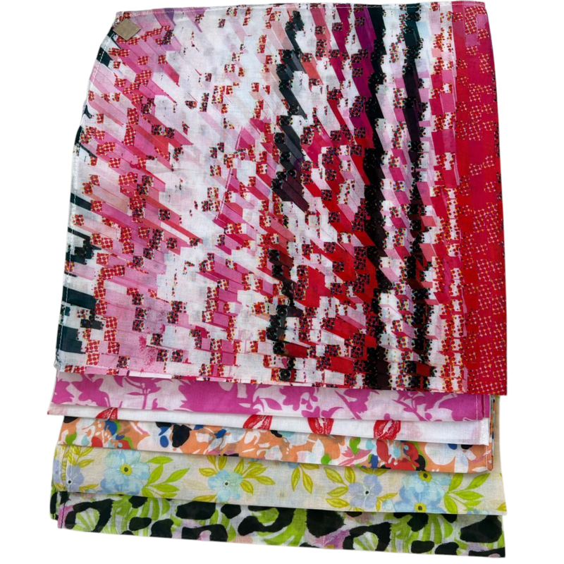 Patterned Small square cotton tichels