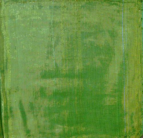 Green solid color shimmering tichel