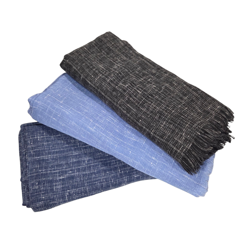 Solid heathered soft fringed tichels