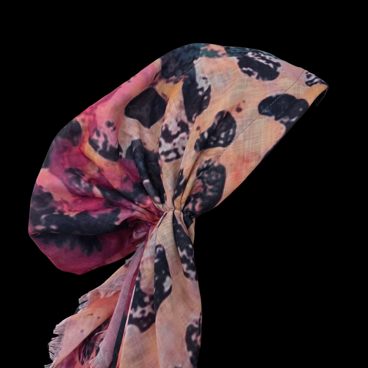 Beige - Summer colorful - soft fringes pretied tichel