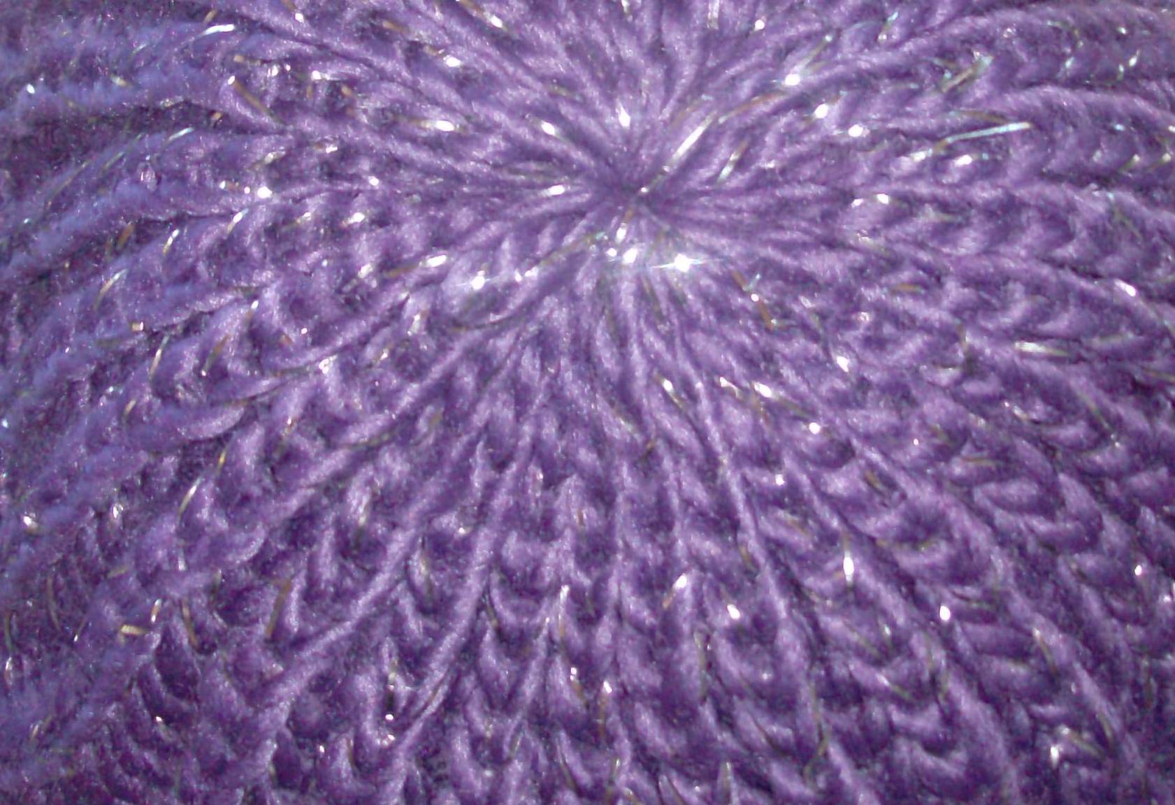 silver thread beret purple