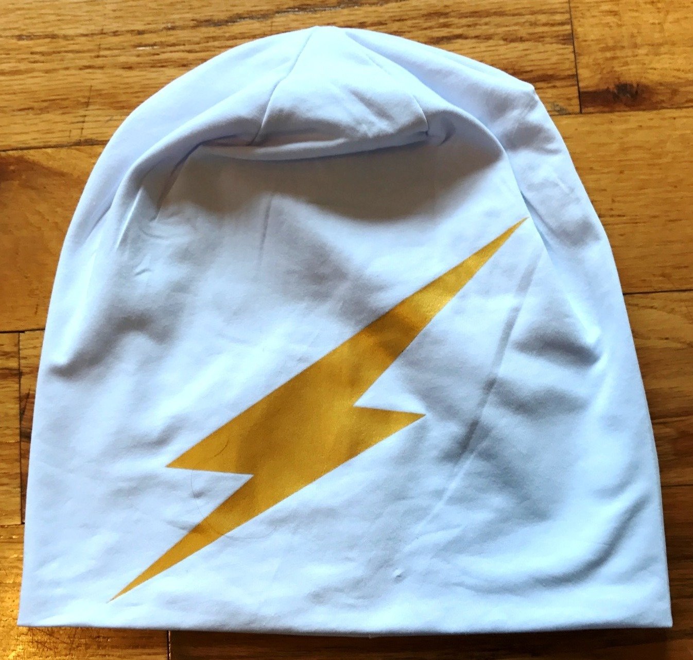 White Bolt Beanie