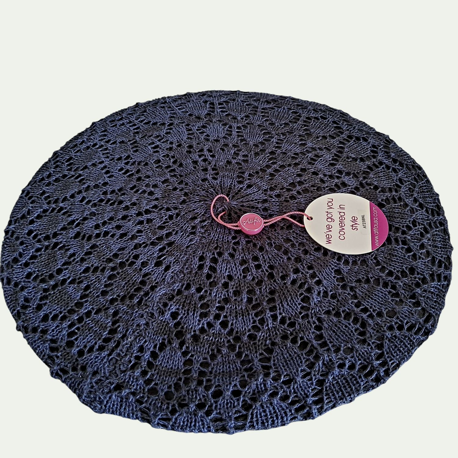 Black/navy  Lined Beret Snood