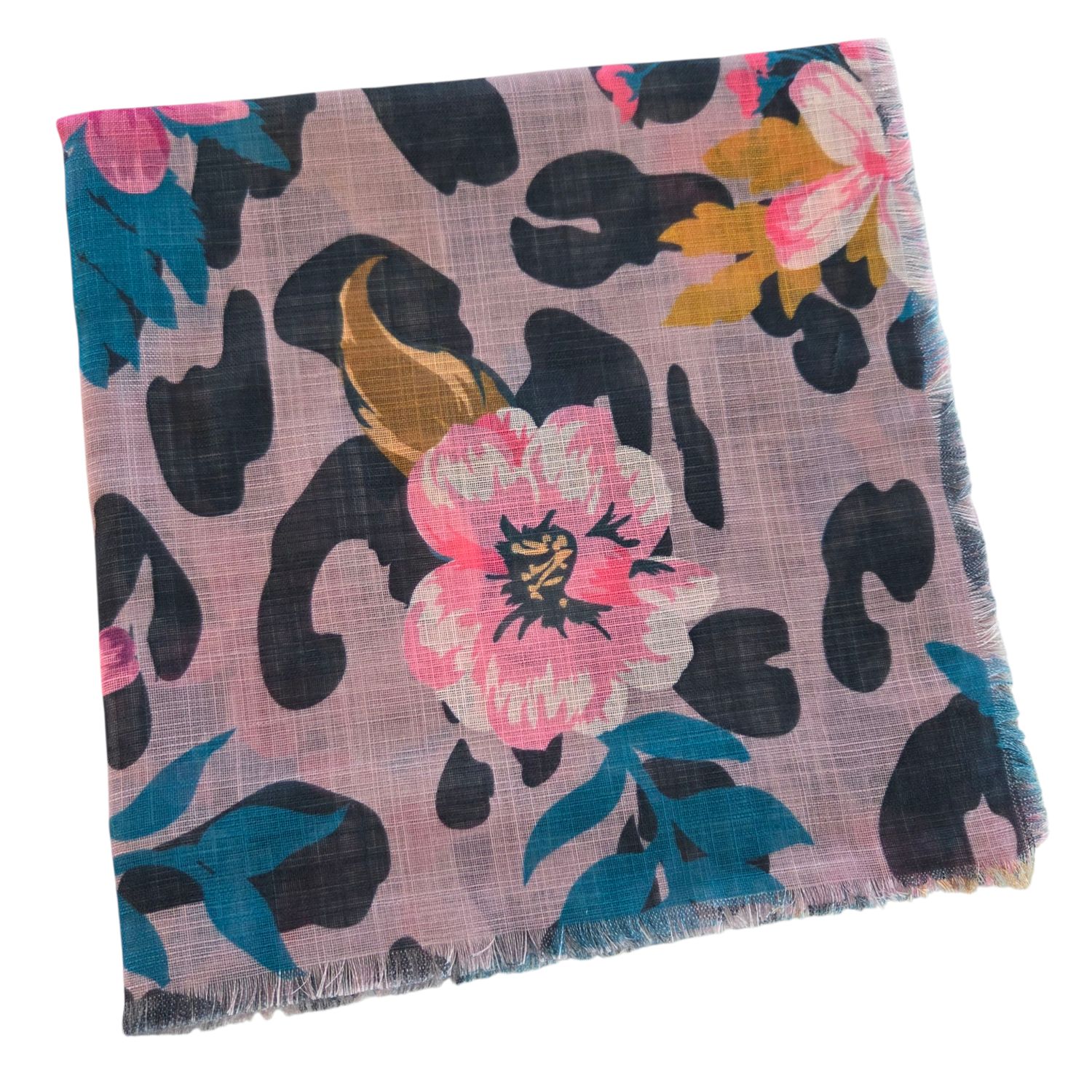 Mauve pretty &amp; colorful -  soft fringed tichel