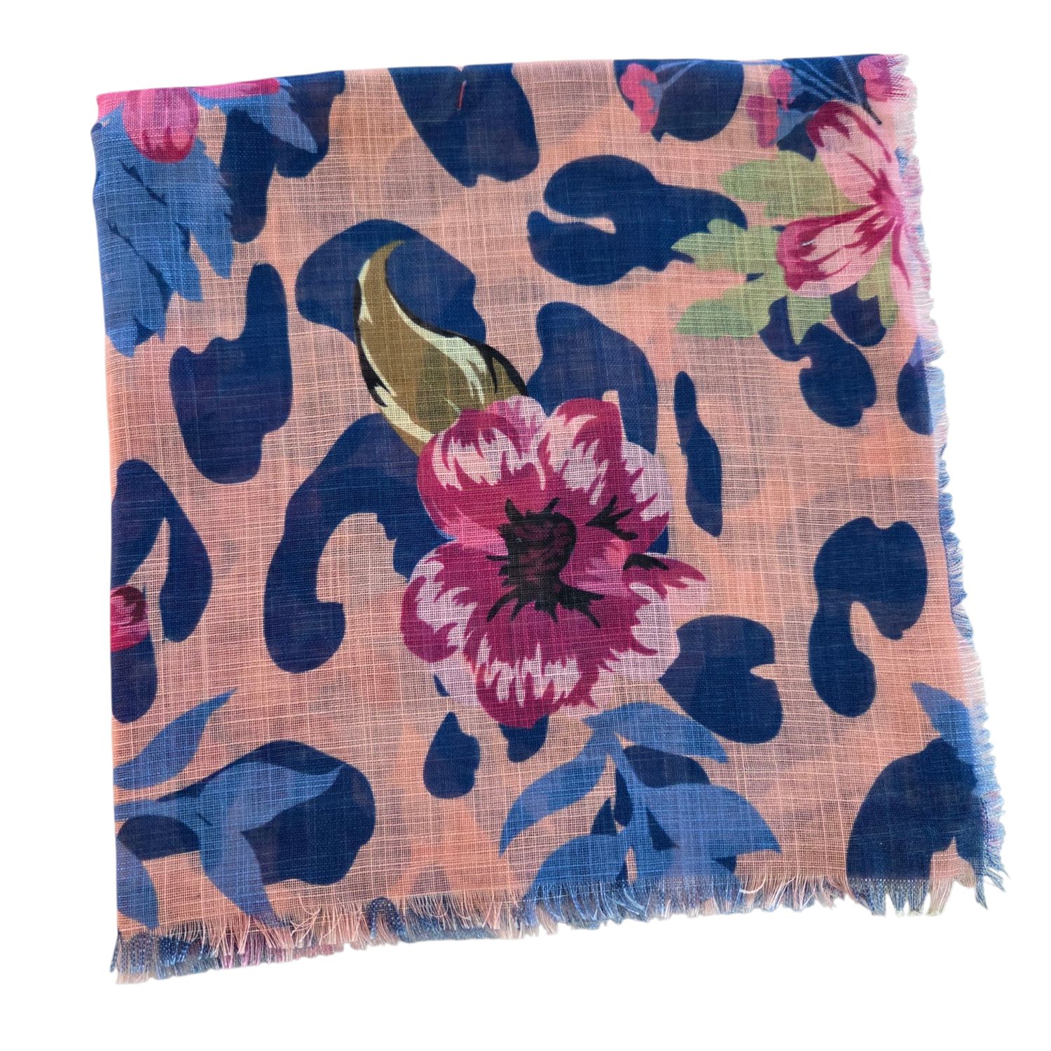 Peachy pretty &amp; colorful -  soft fringed tichel