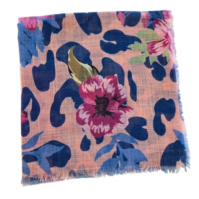Peachy pretty &amp; colorful -  soft fringed tichel