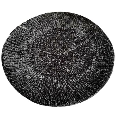 Narrow ribbed chenille snood - black