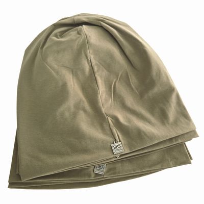 Light olive/khaki thin cotton beanie