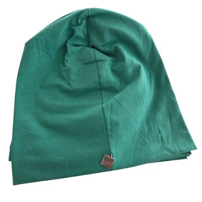 Jade green thin cotton beanie