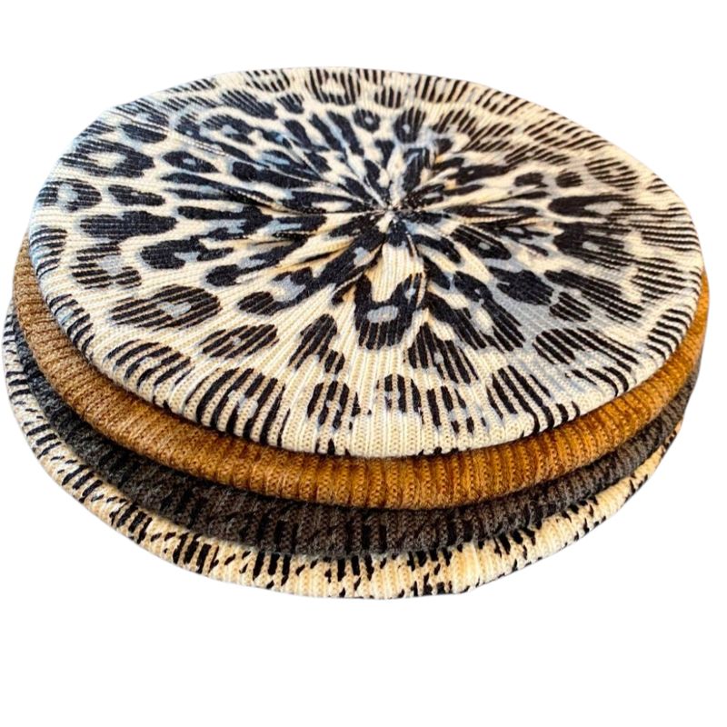 Patterned knit beret/snoods
