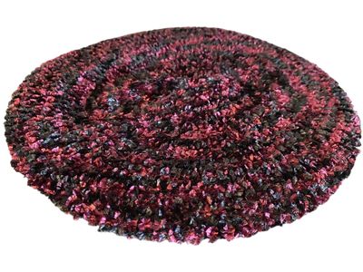 Black/burgundy  chenille snood