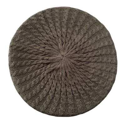 Gray cable snood/beret