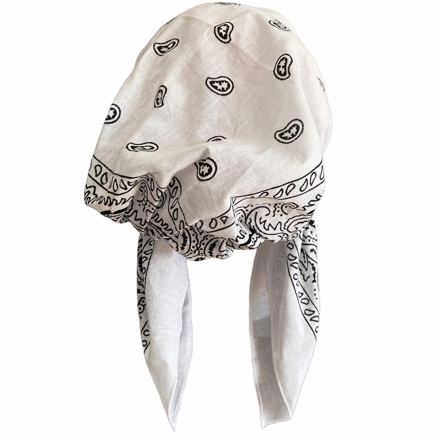 Pre tied bandana white