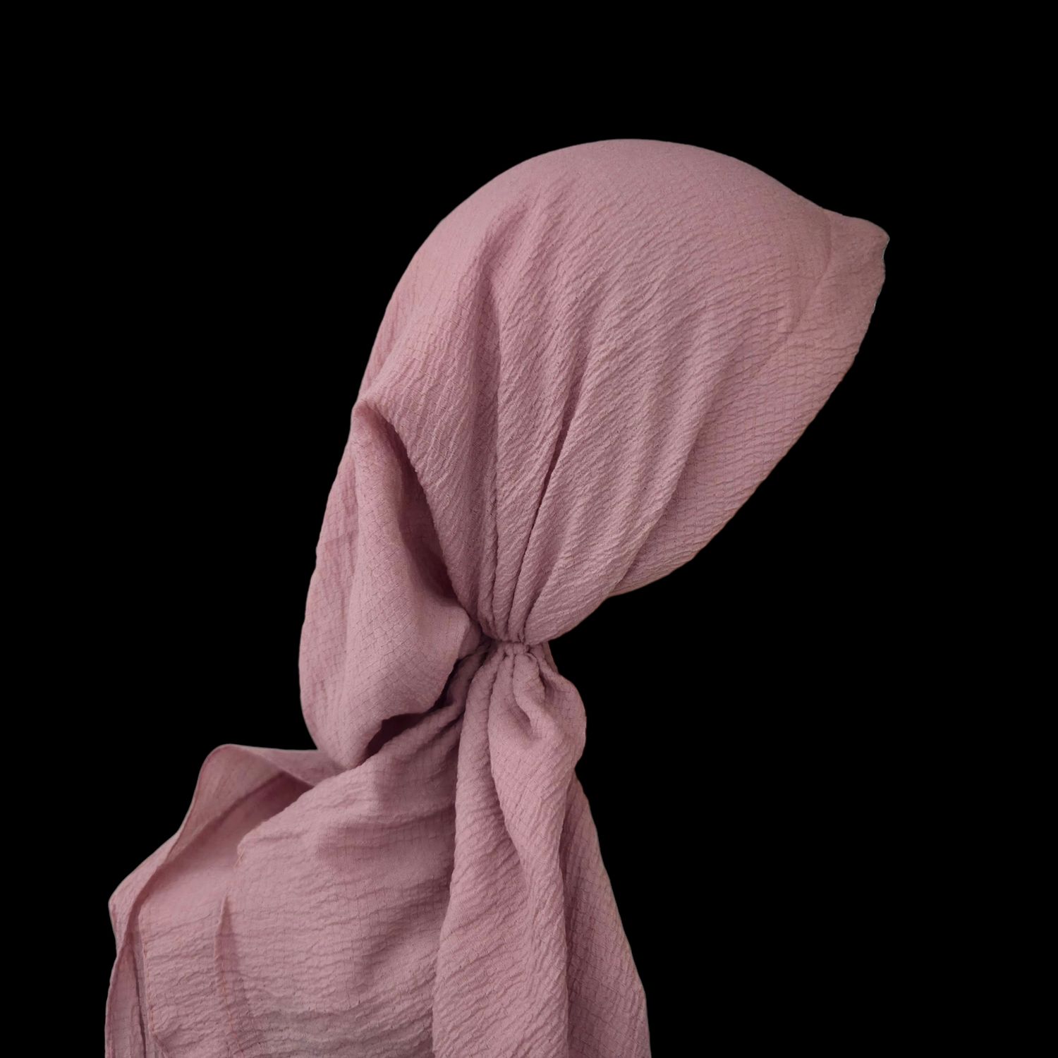 Blush textured solid pre-tied tichel