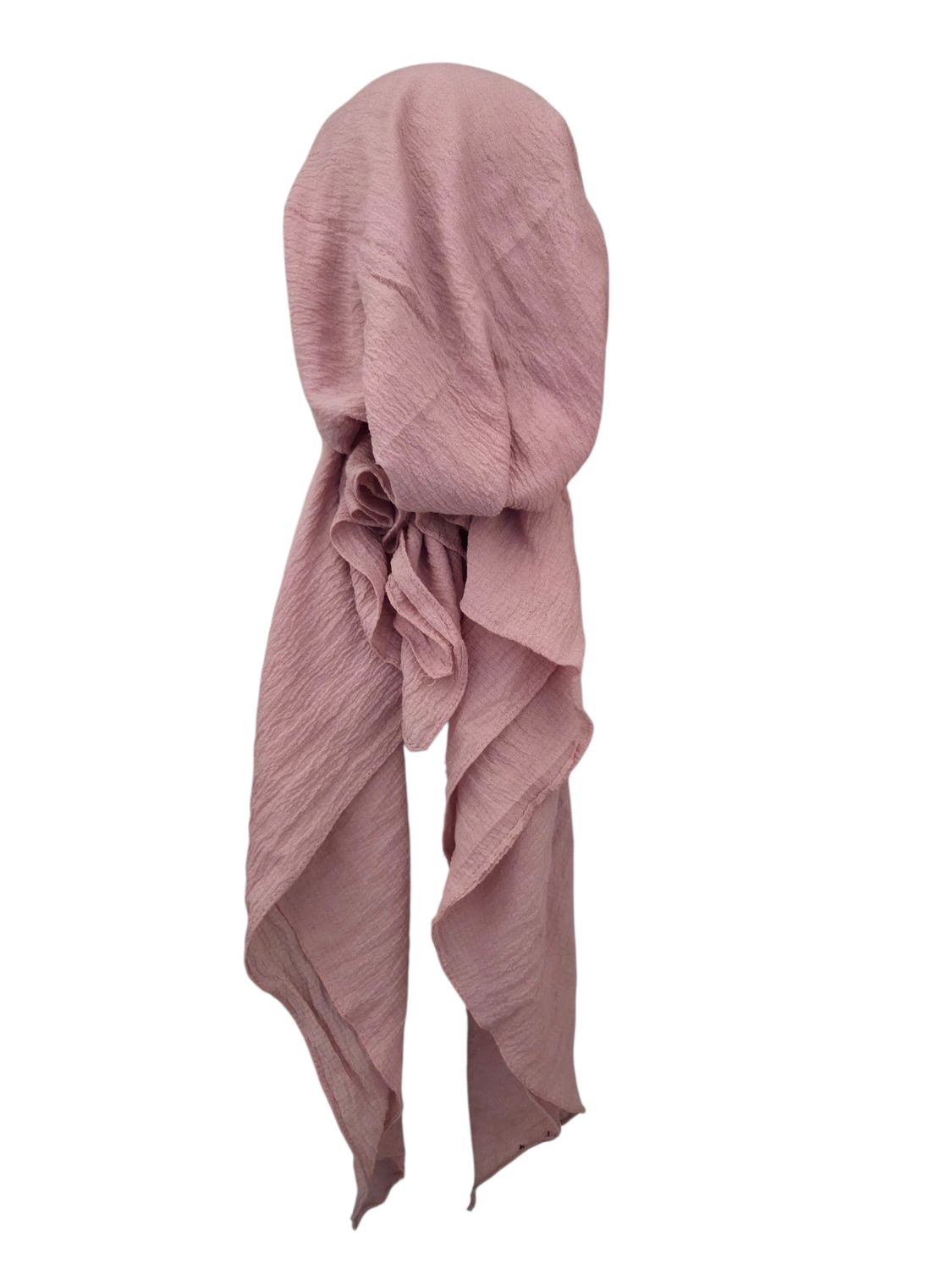 Blush textured solid pre-tied tichel