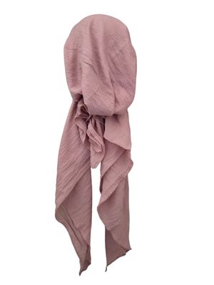 Blush textured solid pre-tied tichel