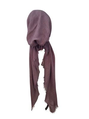 Deep lavender - soft fringes pretied tichel