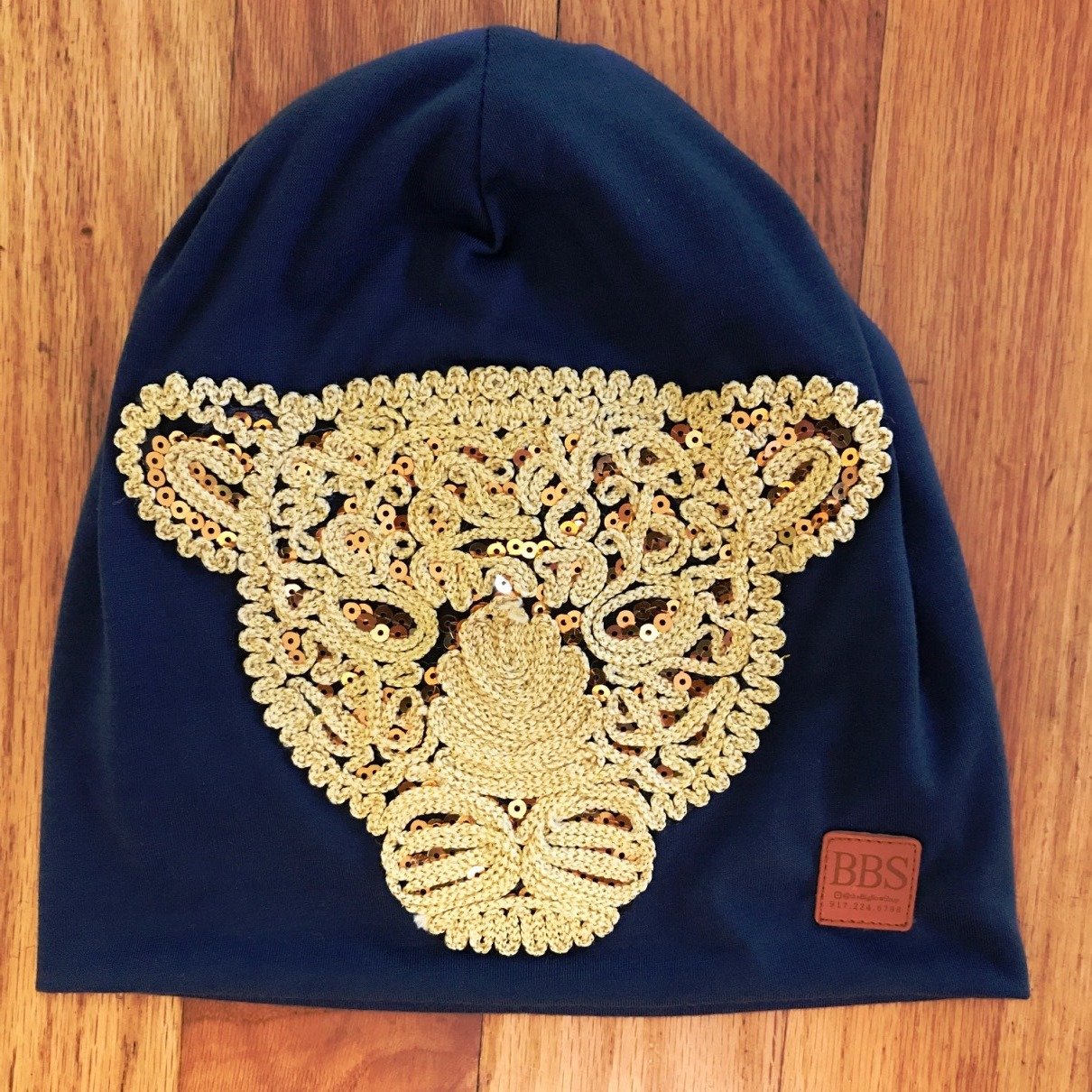 Blue lion beanie