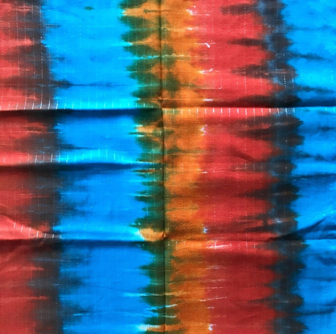 Orange tie dyed Tichel