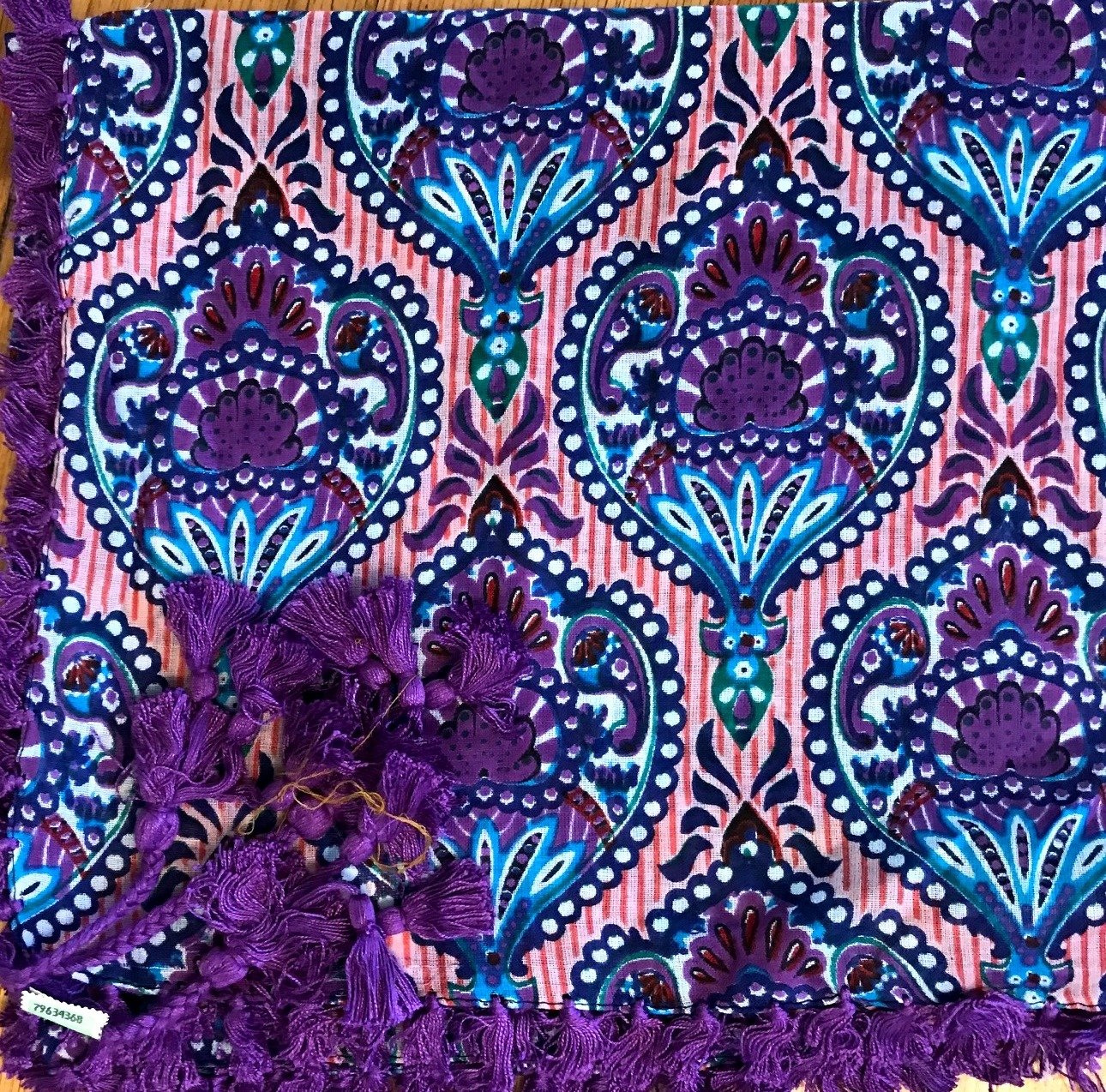 Purple extra fancy tichel