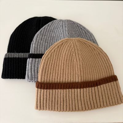 Stripe fold-over Hats