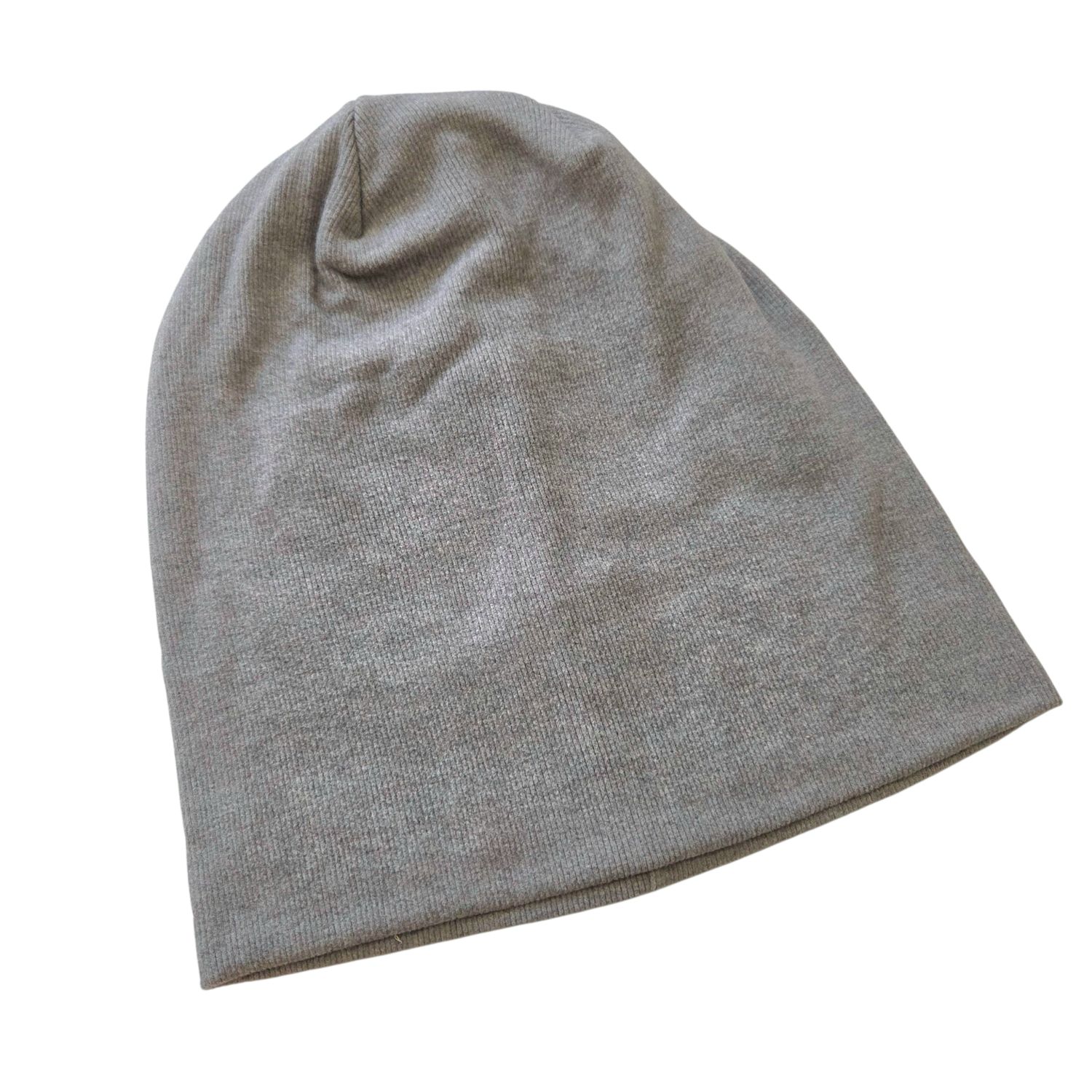 Corduroy look cotton beanie - light gray