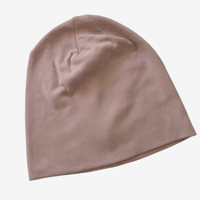 Corduroy look cotton beanie - dusty pink
