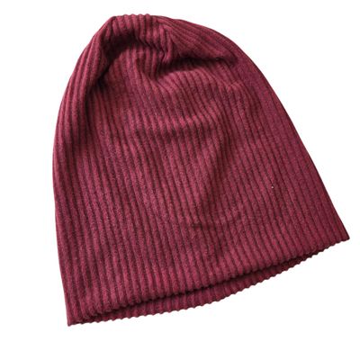 Cozy ribs Fall beanie - rust/maroon