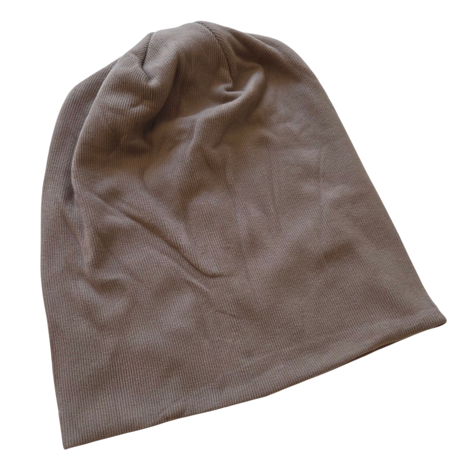 Mocha look cotton beanie - black