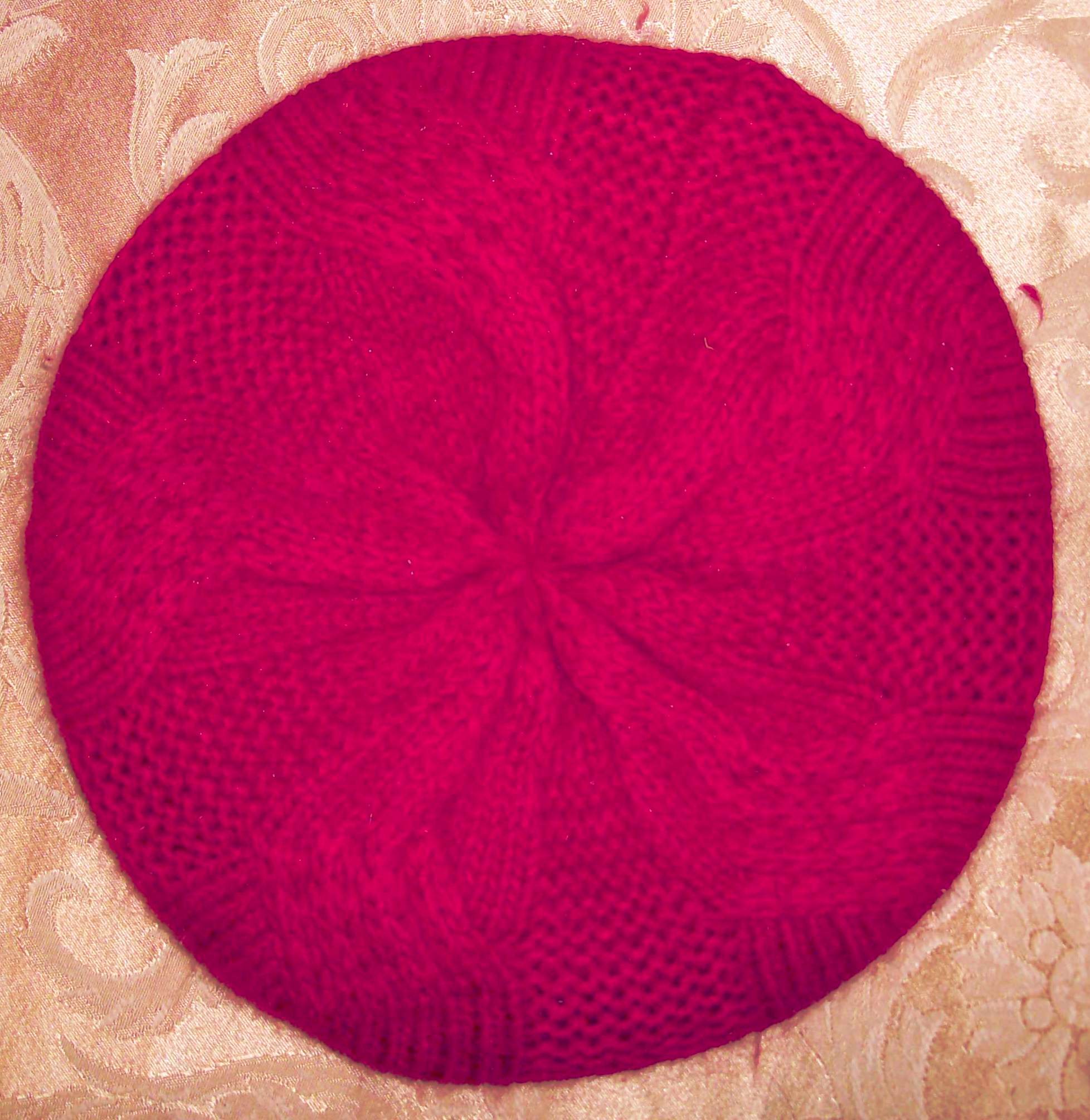 NY style angora beret red