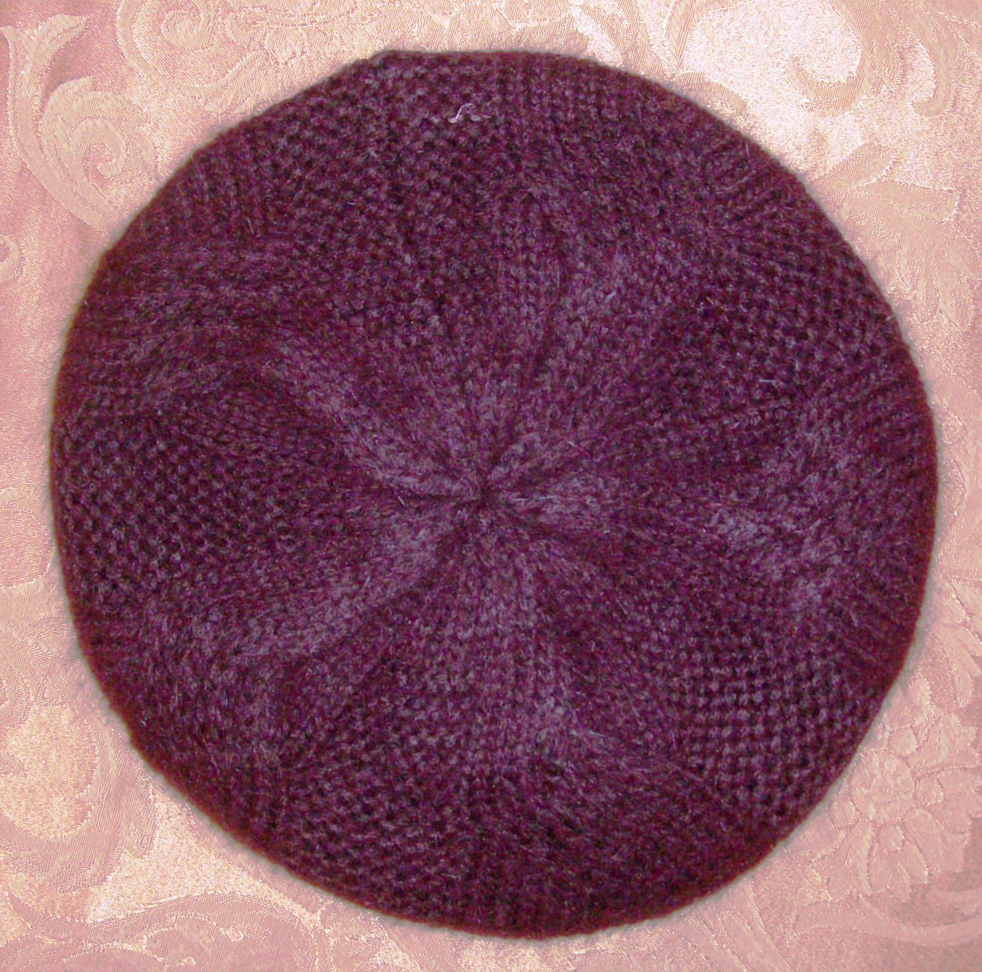 NY style angora beret brown