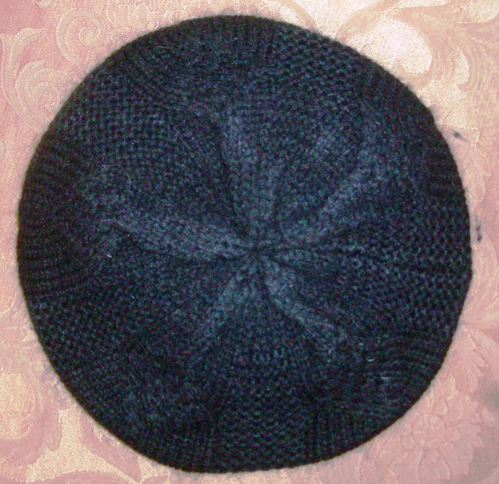 NY style angora beret black