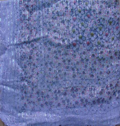 Pretty pattern lurex tichel lavender/purple