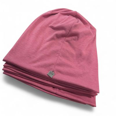 Thin vibrant beanie - dull pink