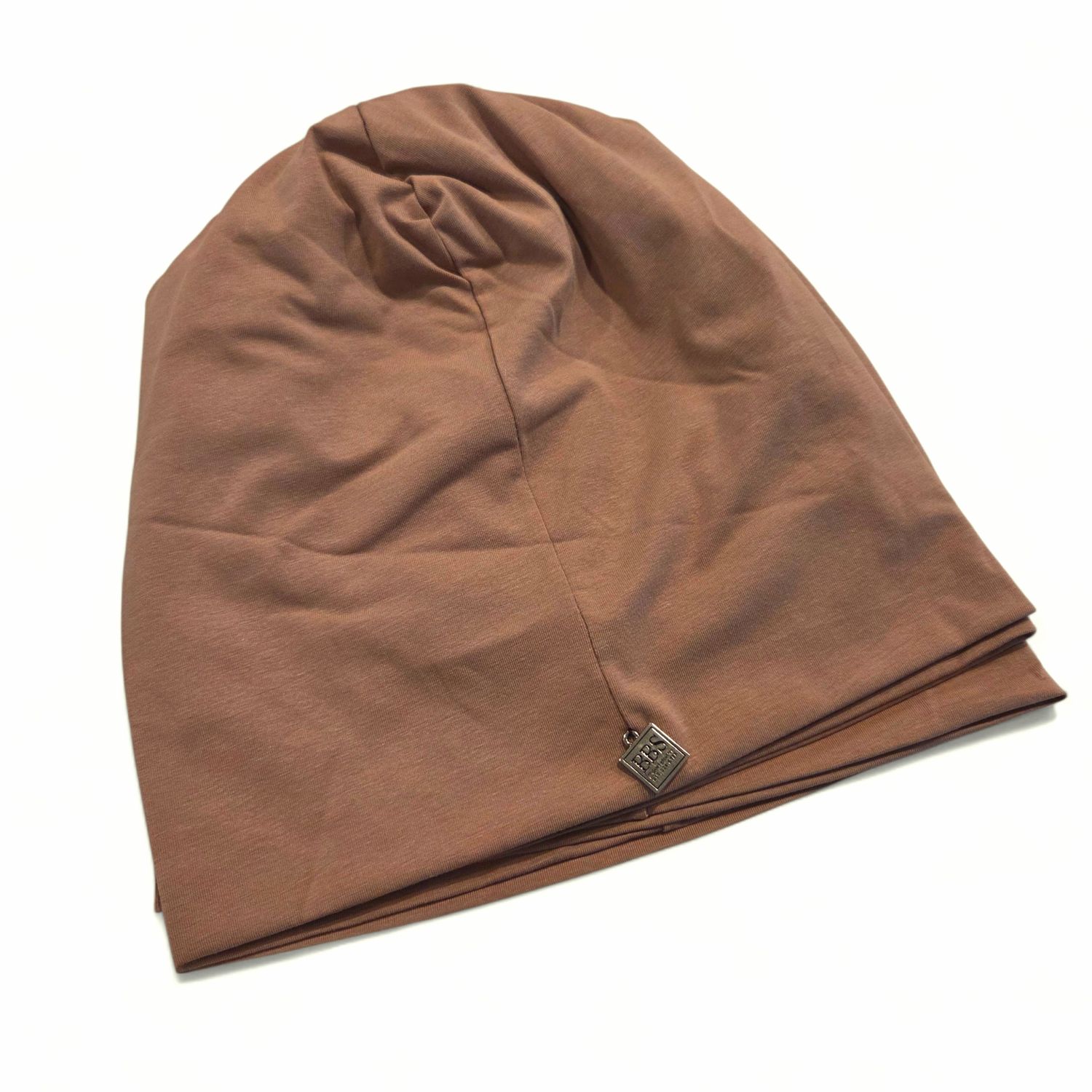 Mocha/medium brown thin cotton beanie