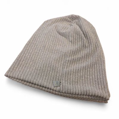 Cozy ribs Fall beanie - taupe gray