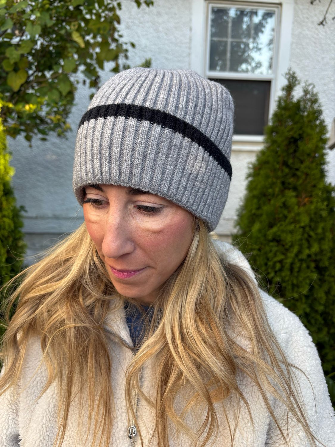 Stripe fold-over Hats