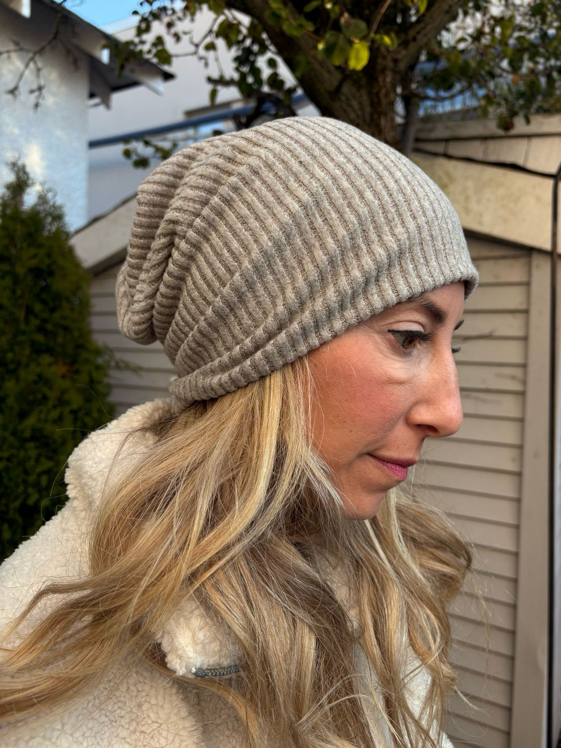 Cozy ribs Fall beanie - slight pinkish beige