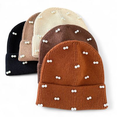 Pearled Fold-over Hats