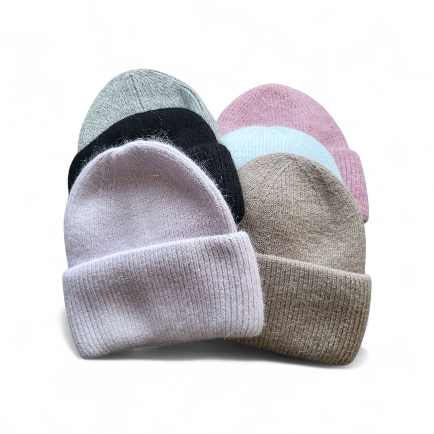 Fold-over Hats - Angora mix