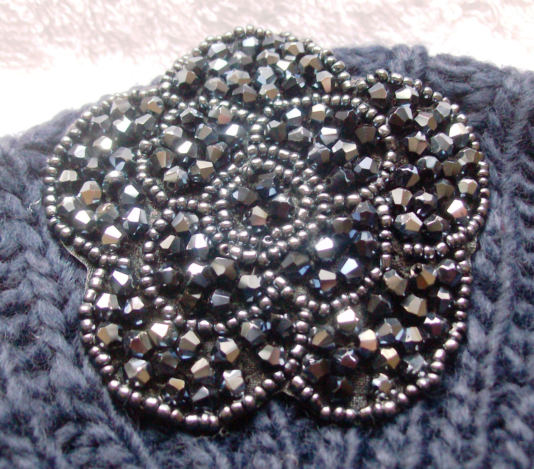 Chic beret navy blue single layer