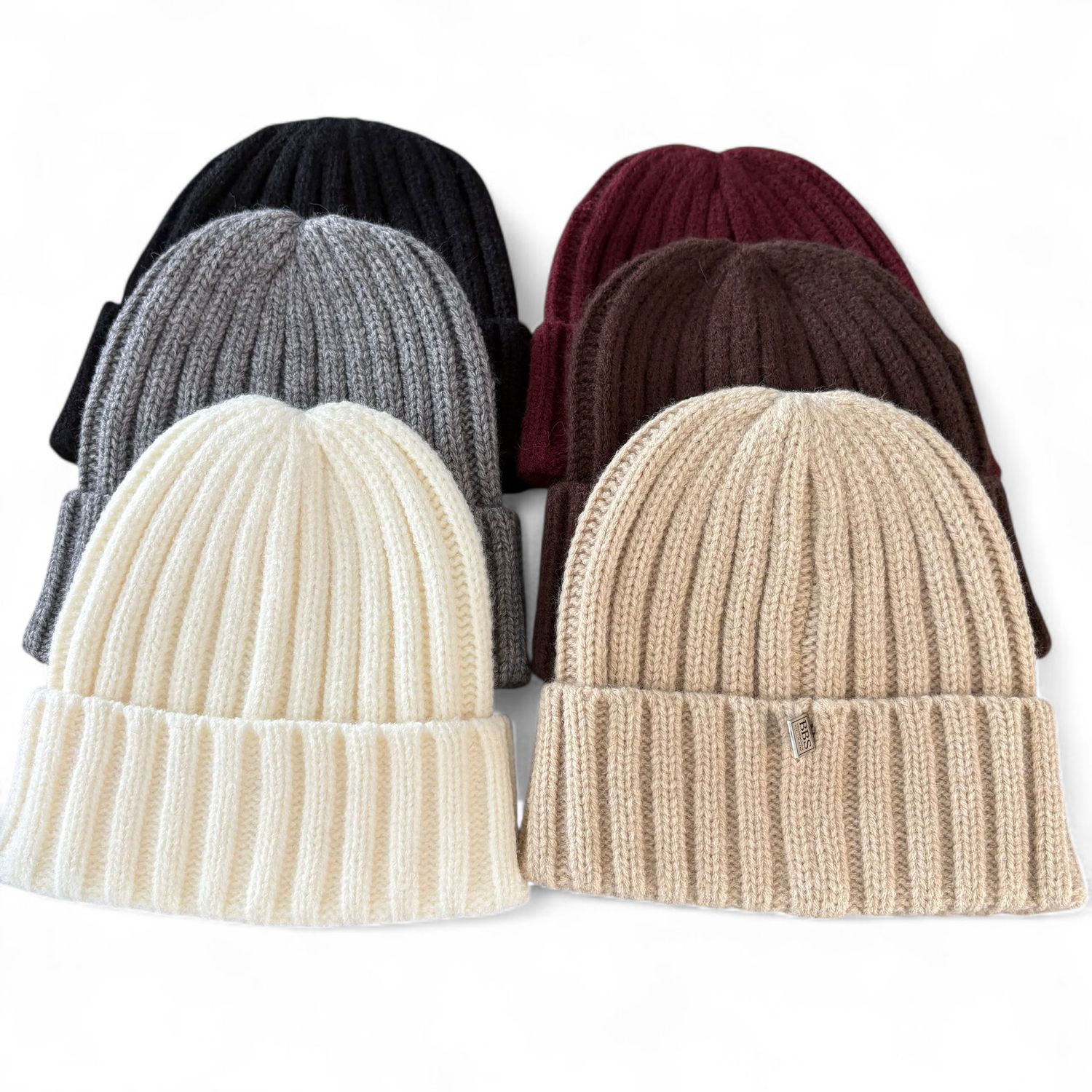 Ribbed Knit Fold-Over Hat/Beanie