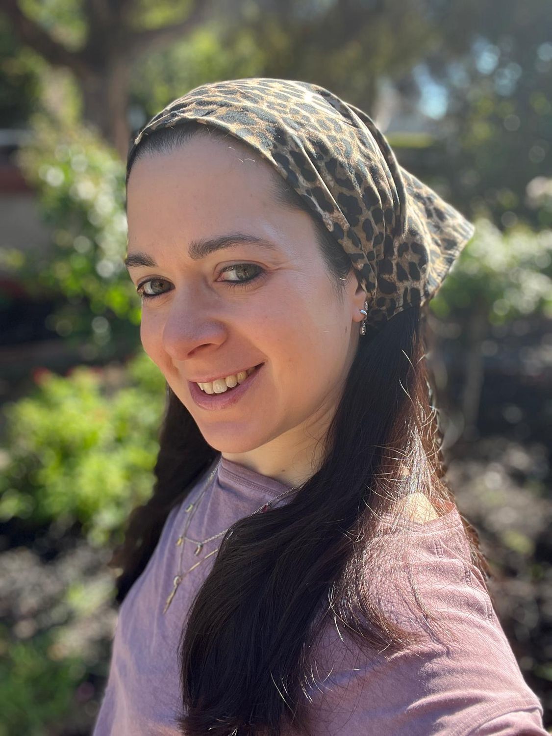 Leopard - small square tichel bandana